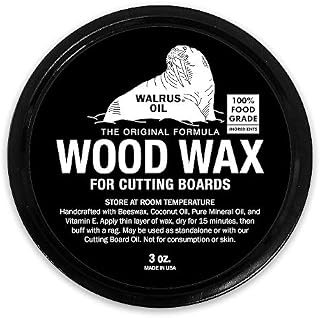 WALRUS OIL - Wood Wax, 3 oz Can, FDA Food-Safe, Cutting Board Wax