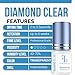 Forabeli Diamond Clear Eyelash Extension Glue | Transparent Lash Adhesive | 1-2 Second Fast Dry | 6 Weeks Retention | for Colored & Brown Lashes | Clear, 5ml