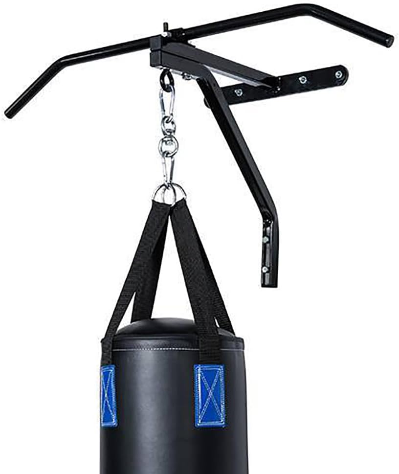 Boxing Wall Mounted Sandbag Rack, Sandbag Hanger with Pull-Up Bar, Heavy Duty Sandbag Bracket, Hanging Sandbag Wall Rack, Strong Load-Bearing Capacity, One Rack for Multiple Uses