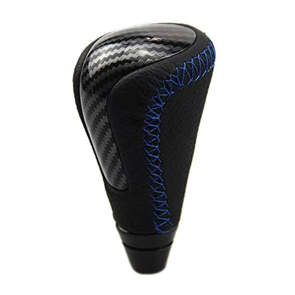 Sxqpocar Blue Leather Carbon Fiber Gear Shift Knob For Lexus Is250 Is350 2006-2013 Shift Lever Head(Blue)