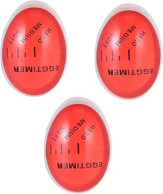 Provone 3pcs Egg Timer, Thermometer Color Changing Indicator Boiling