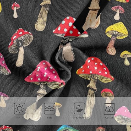 Aesthetic Toddler Girls Underwear 2t Cotton Panties for Girl Colorful Mushrooms Red Black Briefs Underpants3