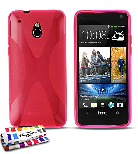 Coque Souple Ultra-Slim HTC ONE MINI (M4) [Le X Premium] [Rose] de MUZZANO + STYLET et CHIFFON MUZZANO® OFFERTS - La Protection Antichoc ULTIME, ELEGANTE ET...
