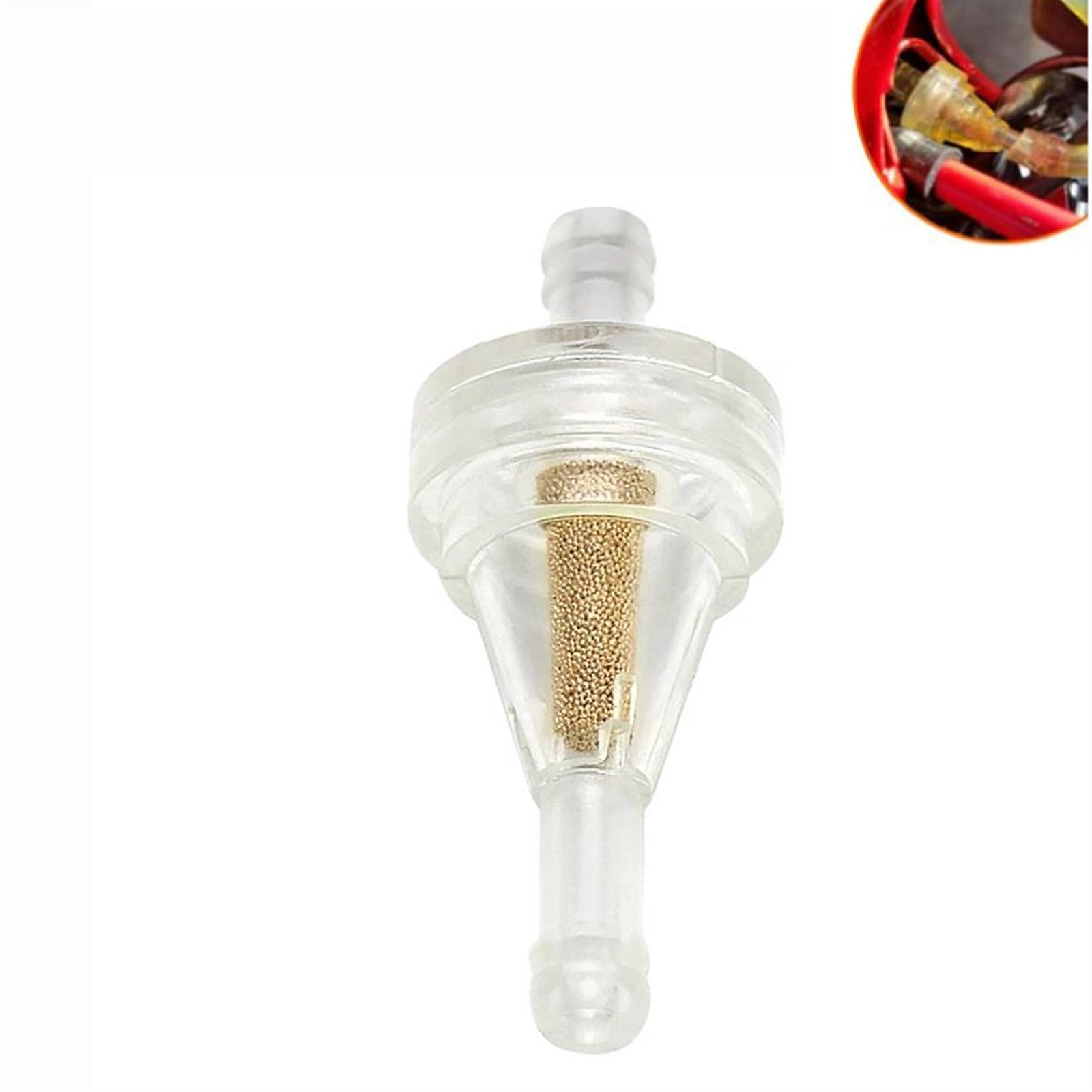 Accesorios Filtro De Gasolina para Motocicleta De 1/4 "con Motor De Núcleo De Cobre, Filtro De Combustible De Gas En Línea para Moto De Cross, ATV, UTV, Moto De Nieve, para K&awasaki