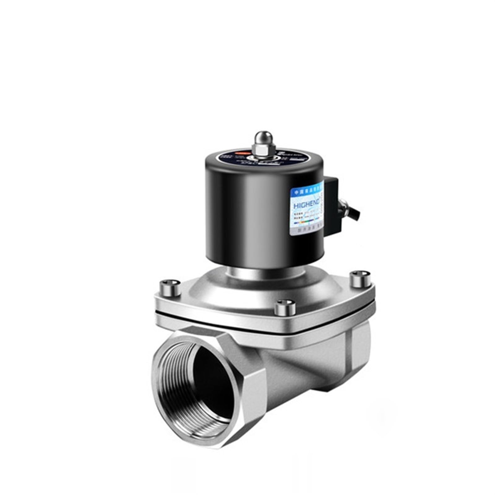 Huuoqiwy Npt-120Vac 1-1/2" Stainless Steel Normally Closed Solenoid Valve Water Valve Coal Valve 220V(Npt-120Vac)