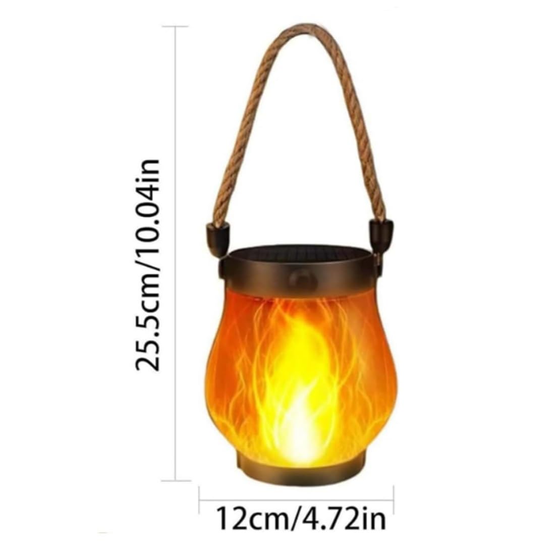 Lebensechte Solar-Laterne mit Flammeneffekt, Solar Flammenlaterne für AußEn | Halloween Hängende Solarlampen für Außen, IP65 Solarlaterne für Außen Hängend, Ganze Nacht Licht(Transparent,2PC)