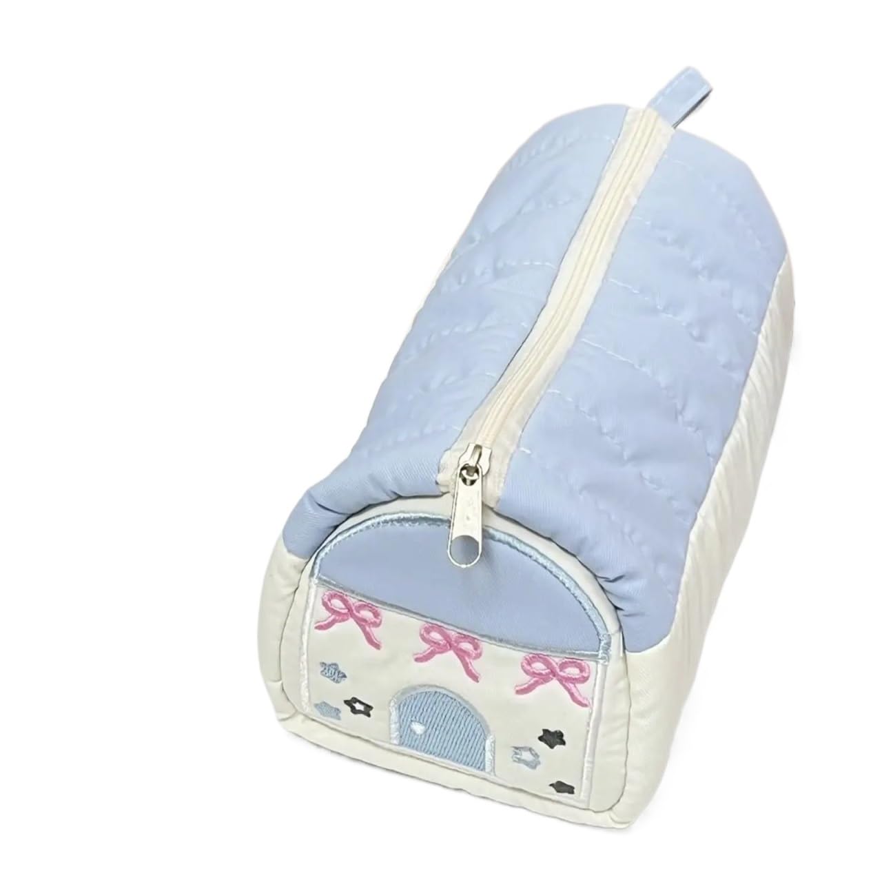 Astuccio portapenne 3D House for la scuola | Kawaii, tela, grande capacità, simpatico cartone animato, regalo for ragazze(Blue)
