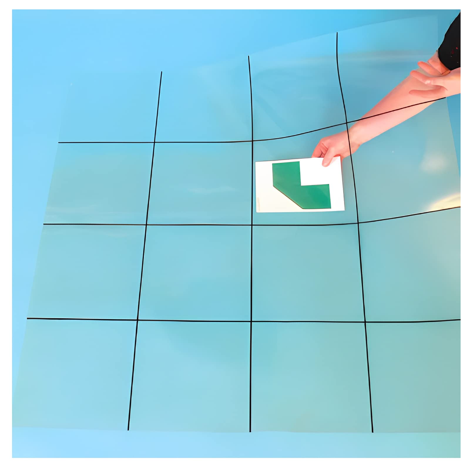 TTS Bee Bot Programmable Floor Robot Mats, Transparent Grid Mat for Bee Bot and Blue Bot ITSGRID