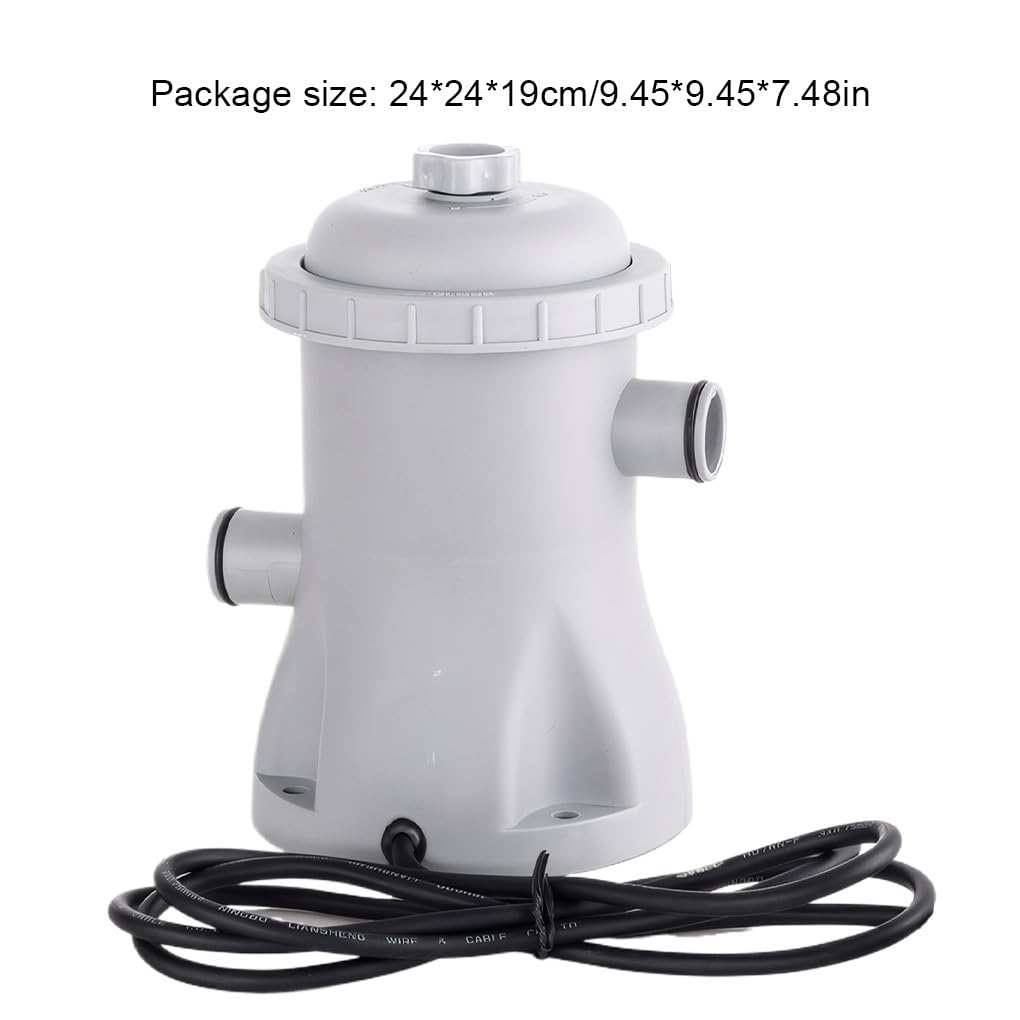 Fácil Montaje y filtración silenciosa con Bomba de Filtro de Piscina ABS Filtración y claridad del Agua