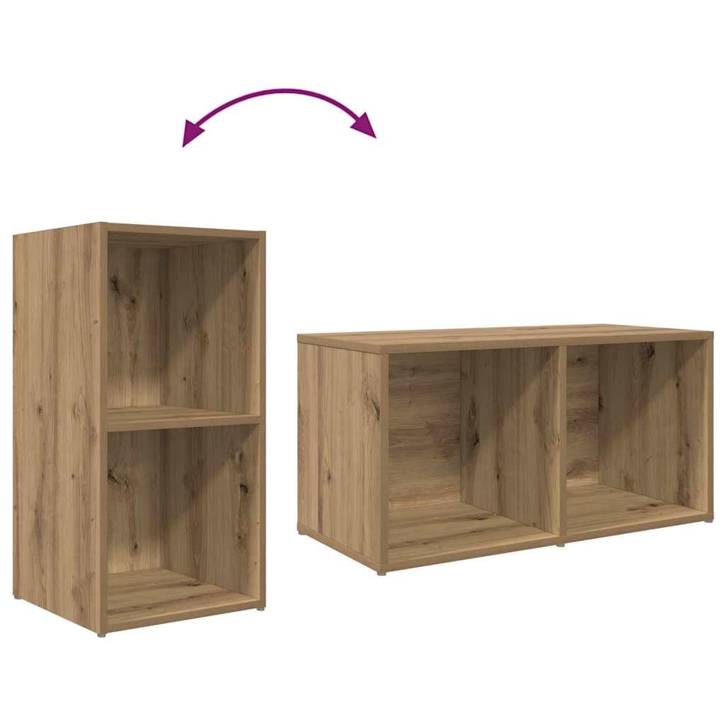 TV-Schrankset Wandmontiert 3-TLG., Braun Holzwerkstoff, 107x35x37 cm, Modernes Design, Platzsparend, für Wohnzimmer, Media Center