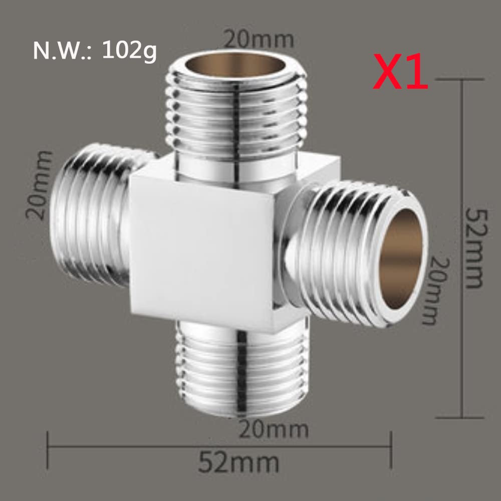 Water Diverter Fitting Adapter, Add-A-Tee G1/2" Hose Connector Adapter for Angle Valve Adapter Shower arms - Image 2