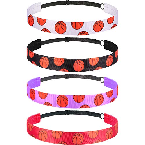 SATINIOR 4 Pcs Basketball Headbands for Girls Boys Teens