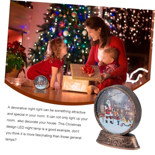 Abaodam 1 Peça De Mesa Bola De Neve Lanterna De Água De Natal Luzes Decorativas Enfeites Ao Ar Livre
