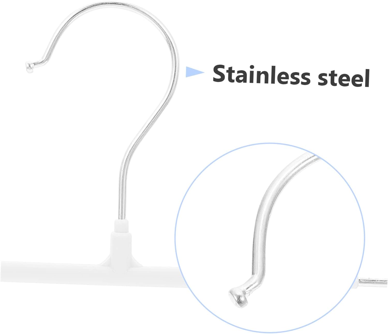 Cabilock 10pcs Sturdy Clips Skirt Hangers for Women Non-Slip Pant Hangers Easy Install