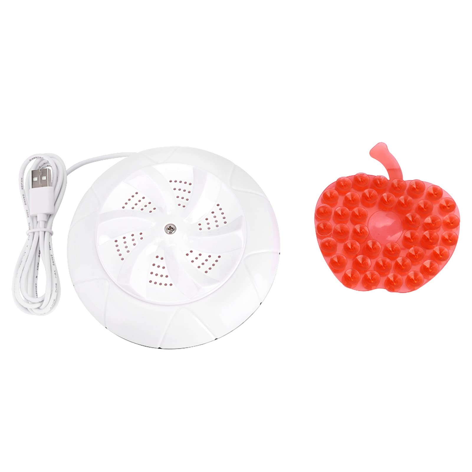 Generic Generic Przenośna Ultradźwiękowa Mini Pralka Turbo do Podróży, Prania Domowego, Zasilana Przez USB - Odpowiednia do ładunku 1 KG (WHITE) (WHITE)