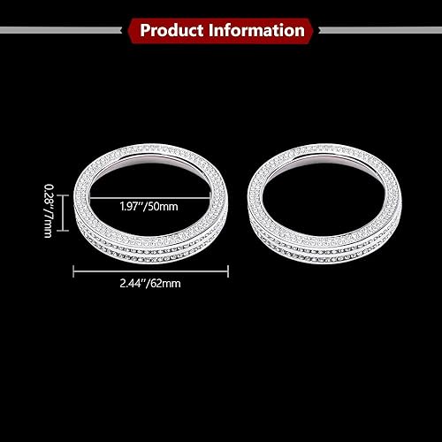 Miniatura 3 de LECART Bling - Fundas para pomos de interruptor de aire acondicionado para Mercedes Benz Clase C Clase E, CLA, CLS, GLA, GLK, GLC, GLS, GLE,