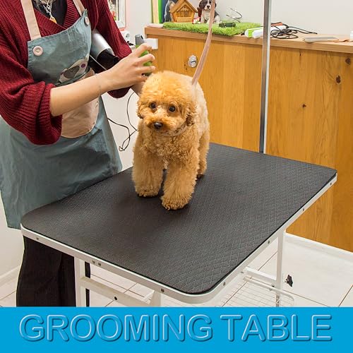 Seagull Mehrzweck Pflegematte für Haustiere 60×90 cm | Antirutschmatte für Hunde & Katzen, weich & rutschfest | Hundebadematte & Anti-Ermüdungsmatte für Pflege, Tierarzt & Salon, Anthrazit