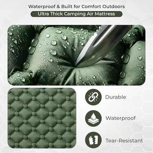 TIMBERPOST Double Camping Sleeping Pad, 5" Inflatable Mattress with Built-in Foot Pump, Ultralight Camping Mattress, Portable Mat for Backpacking, Hiking, Traveling by TIMBERPOST - Image 4