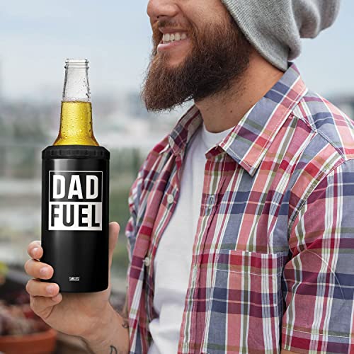 Image of SANDJEST 4-in-1 Tumbler Gifts for Dad from Daughter Son - 12oz Dad Fuel Can Cooler Tumblers Travel Mug Cup - Stainless Steel Insulated Cans Coozie Christmas, Birthday, Father's Day Gift for Daddy