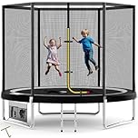 Devoko 7.5ft Secure Kids Trampoline - GS certificate Garden Trampoline Safety Net & Reinforced Steel Frame | Super Stable for Children 6-12 Years | Premium Waterproof, Easy Setup