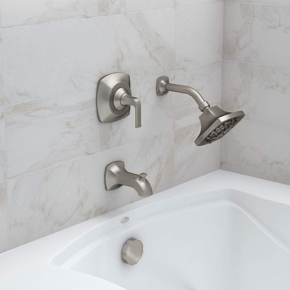 Grifo De Bañera/ducha Kohler Capilano - 3 Funciones, Níquel Cepillado, Incluye Válvula, Estilo Moderno