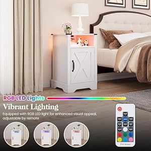 Royalcraftfarmhousenightstandsetof2whitenightstandwithledlightsandchargingstationbedsidetablesetof2withstorageanddoorwoodnightstandforbedroomhomeofficewhite Urban Country Home Decor Royalcraft farmhouse nightstand set of 2 white night stand with led lights and charging station bedside table set of 2 with storage and door wood night stand for bedroom home office white urban country home decor