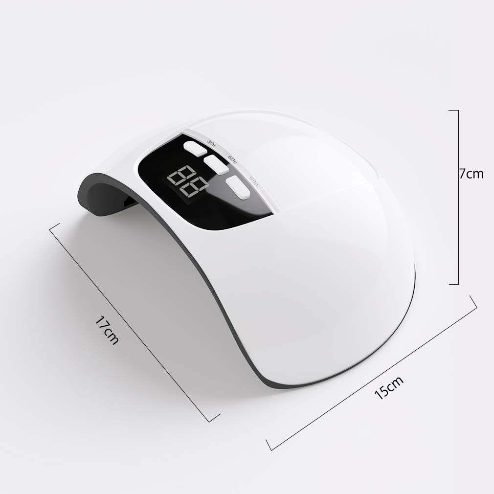 ANGNYA 54W Lampada Unghie LED UV Professionale per Manicure/Pedicure, Sensore di Avvio Automatico con La Possibilità di Impostare 3 Timer 30/60/99S
