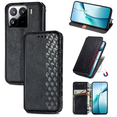 Housse Honor X8C 4G noire portefeuille cuir PU anti-choc béquille protection RFID