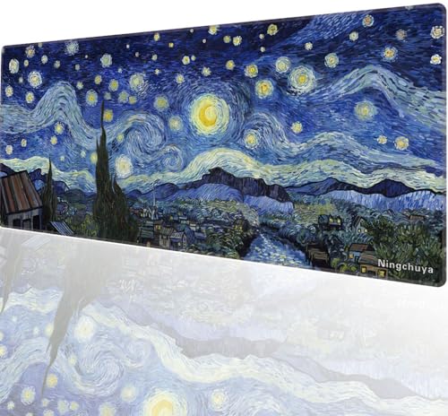 Ningchuya Tapis de souris de jeu XL - 700 x 300 mm - Bords cousus - Base en caoutchouc antidérapante (70 x 30 Youhua04)