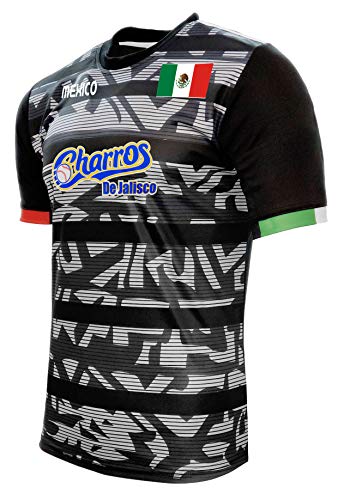 Jersey Mexico Charros de Jalisco 100% Polyester BlackGrey_Made in Mexico miniatura 2