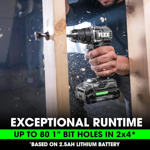 Image of FLEX 24V Brushless Cordless 2-Tool Compact Combo Kit: 1 /2-Inch 2-Speed Drill Driver and 1 /4-Inch Hex Impact Driver with (2) 2.5Ah Lithium Batteries and 160W Fast Charger - FXM205-2A