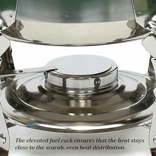 Ensemble de buffet rond grand format en acier inoxydable poli - 6
