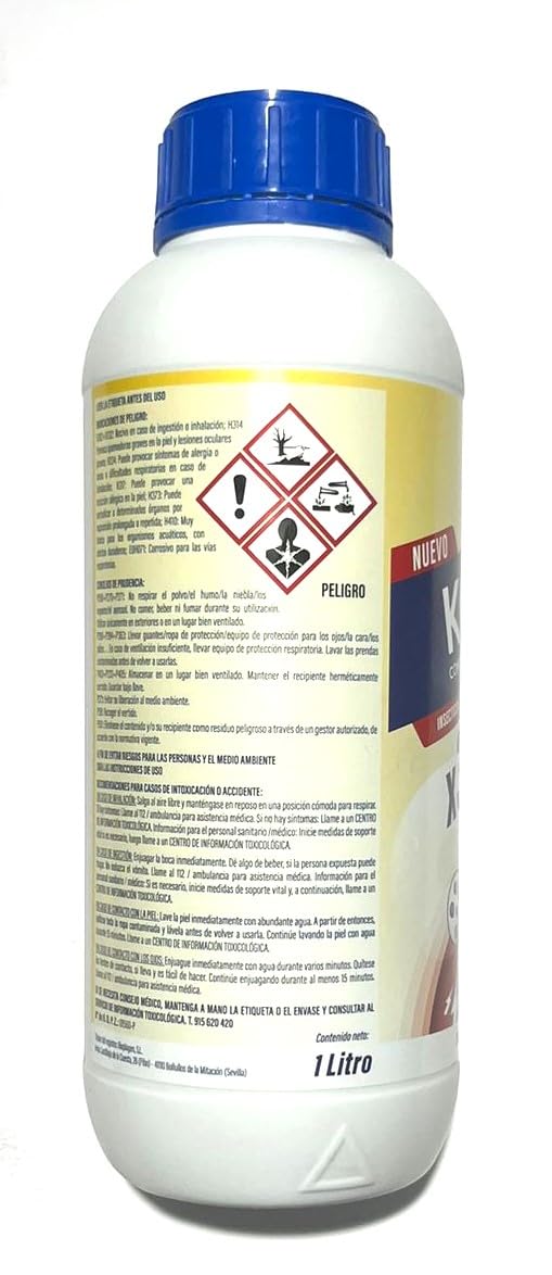 Desinfectante-insecticida de amplio espectro, elimina vida microbiana 1 litros. Koryl 1l.
