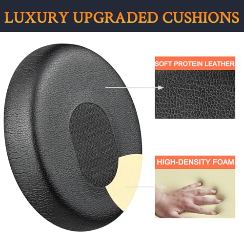 Image of SOULWIT Earpads Cushions + Headband Pad, Replacement Kit for Bose QuietComfort 3 (QC3) Headphones (Do Not Fit OE1) - Black