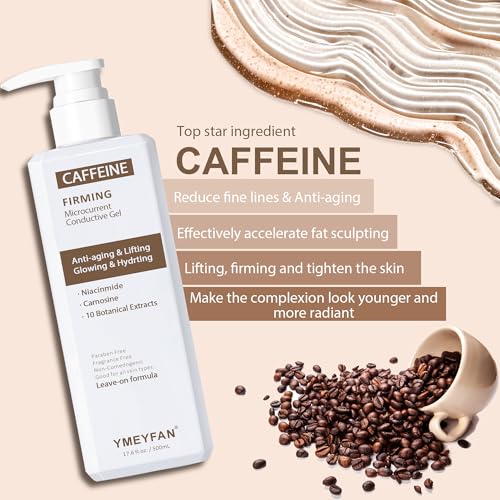 Ymeyfan 17.6 Fl.Oz Conductive Gel, Caffeine Firming Lifting Facial Leave-On Gel Primer Serum thumb #2