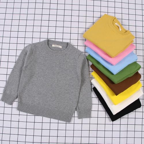 Toddler Baby Girl Boys Sweater Crew Neck Long Sleeve Candy Color Knitted Pullover Tops Autumn Winter Sweatshirt3