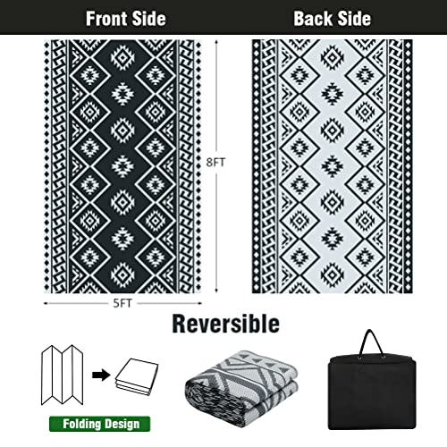 LILIOFFIC-Reversible-Mats-Plastic-Straw-Rug-5-x-8-Outdoor-Rug-for-Patio-Clearance-Decor-Modern-Area-Rugs-Floor-Mat-for-Outdoors-RV-Backyard-Deck-Picnic-Beach-Trailer-Camping-Grey LILIOFFIC Reversible Mats Plastic Straw Rug 5 x 8 Outdoor Rug for Patio Clearance Decor Modern Area Rugs Floor Mat for Outdoors RV Backyard Deck Picnic Beach Trailer Camping Grey