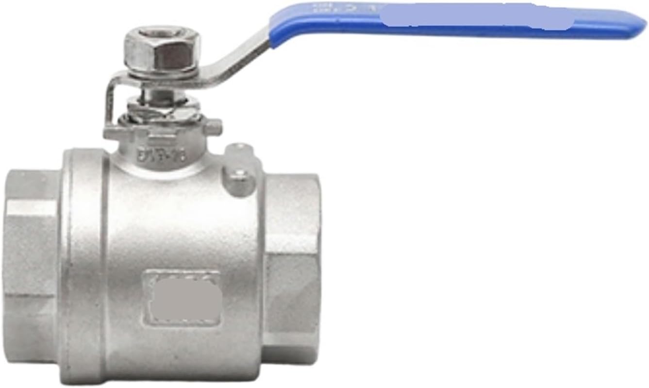 BSPT 1/4" 3/8" 1/2" 3/4" 1" 1-1/4" 1-1/2" Female Threaded Stainless Steel SS304 2P Full Bore Ball Valve with Vinyl Handle Threaded Valve(Size:1/4")