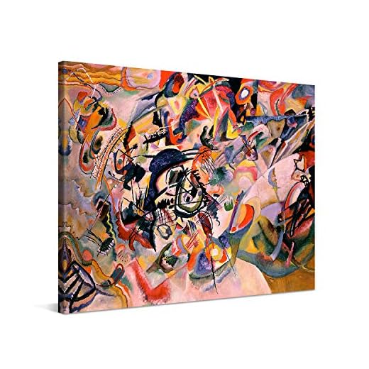 PICANOVA – Wassily Kandinsky – Composition VII 100x75cm – Cuadro Sobre Lienzo – Impresión En Lienzo Montado Sobre Marco De Madera (2cm) – Disponible En Varios Tamaños – Colección Arte Clásico