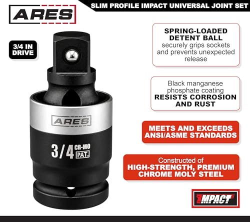 Image of ARES 2061001 3 /4in Drive Slim Impact Universal Joint, 360