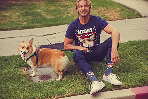 Mens Merry Corgmas T Shirt Funny Corgi Graphic Dog Ugly Christmas Sweater Tee (Navy) - Xl #TOP7