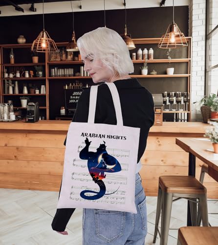Bolso tote lámpara mágica G2TUP, regalo para fans de princesas, bolso de hombro con temática de películas animadas y noches mágicas miniatura 2