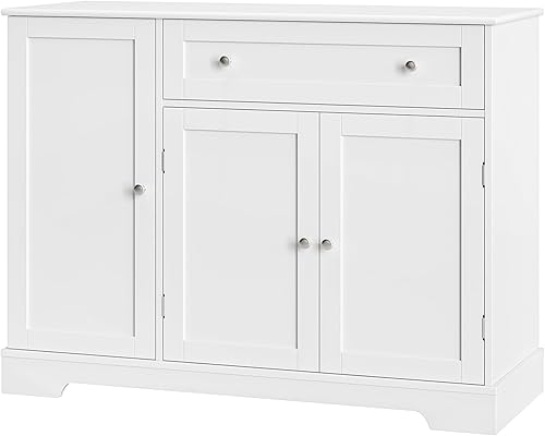 Miniatura 8 de HOSTACK Armario de buffet con almacenamiento, aparador moderno con puertas, barra de café de madera, armario de almacenamiento de cocina con cajón y