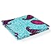 Ratti - Premium Wax turquesa y morado 100% tela Made In Italy, Diseño tradicional africano, 100% algodón - 5,48 mt (6 yardas)