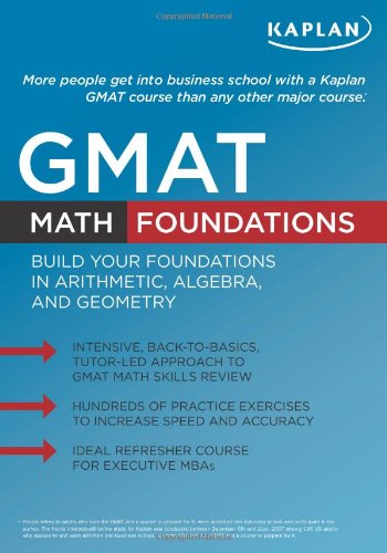 Kaplan GMAT Math Foundations: Kaplan: 9781607140863: Amazon.com: Books