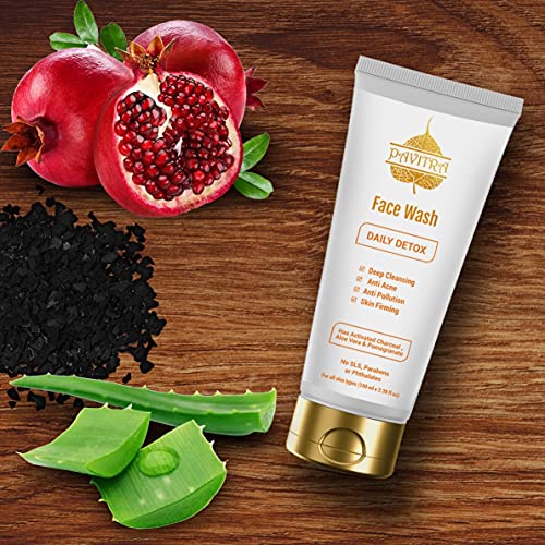 Image of Pavitra+ Activated Charcoal Face Wash 100ml | Oil Control & Acne Care | Natural Cleanser for Men & Women - Pollution Defense