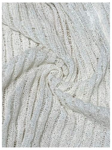 GORGLITTER Women's Long Sleeve Lightweight Cardigan Dressy Crewneck Crochet Knit Fall Sweater Boho Going Out Tops4