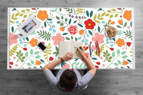 Tapis de souris de bureau floral idéal pour le télétravail à la maison
