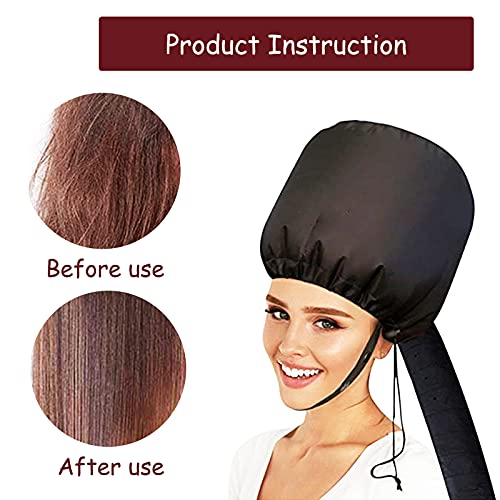 hadio Bonnet Hood Hair Dryer, Adjustable Hair Dryer Hood Bonnet for Hand Held Hair Dryer Cap Bonnet, Stretchable and Extended Hose Length Hair Drying Bonnet for Hair Care, Styling &Deep Condition - Image 7