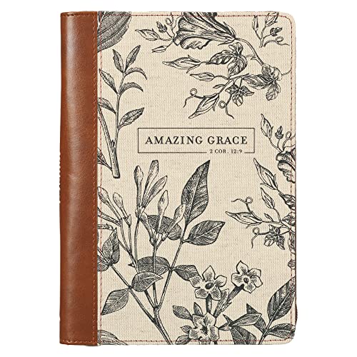 Christian Art Gifts Scripture Journal Brown/Cream Floral Printed ...